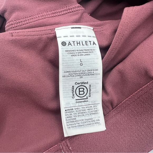 Athleta | NEW Conscious Cut Out Crop Sports Bra Workout Yoga Racerback D-DD L - Picture 11 of 12